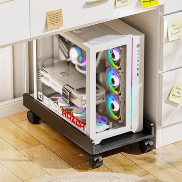 【移動收納神器】主機托架 電腦支架 機箱架 置物架 可移動滑輪 鏤空散熱 家用辦公 臺式機箱底座 工位整理必備
