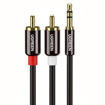 UGREEN 綠聯 3.5mm轉2RCA立體聲音源線 2m  單一商品  1條