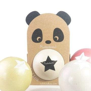 法國製 Ratatam 星星皮球 The Panda Balloon 12cm - White