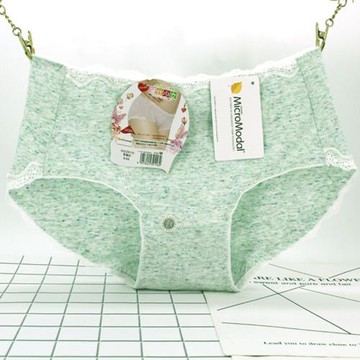 4條價黛絲少女小內內褲彩紗蕾絲莫代爾柔軟舒服透氣甜美短底褲頭