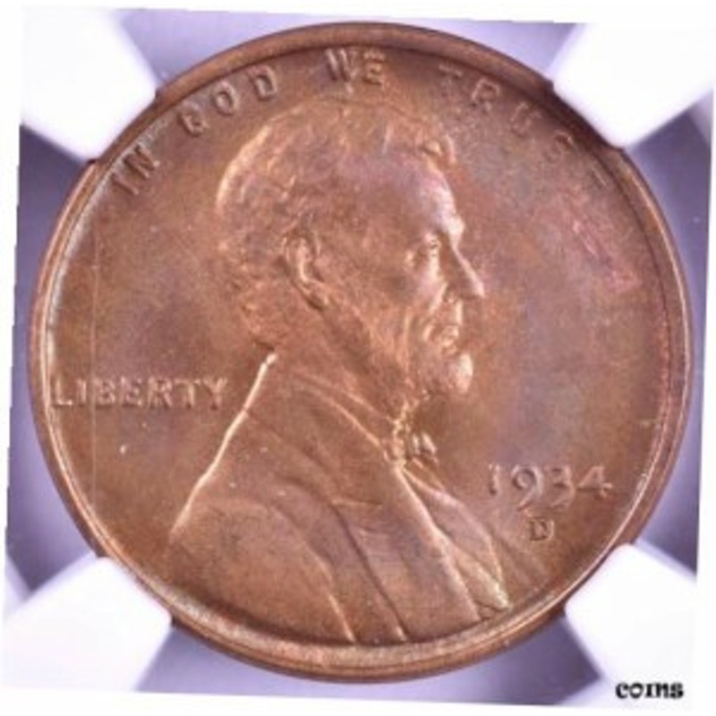 品質保証書付】 アンティークコイン NGC PCGS 1934-D Lincoln Wheat