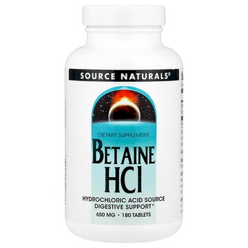 Source Naturals, 鹽酸甜菜堿，650 毫克，180 片