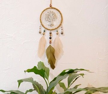 手作捕夢網掛飾 - 瑪瑙 / 火山石吊飾