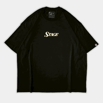 璀璨王朝 天竺棉落肩寬版T 黑色/白色