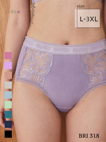 BRI318 柔D舒波透氣牛奶絲內褲單件 9色