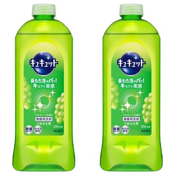 Kao 花王 Cucute 珂珂透 餐具洗碗精補充瓶 370ml  2瓶