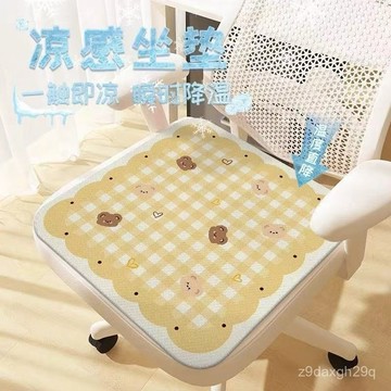 臺灣🚍8H出🉑【熱賣中】辦公室透氣防滑冰涼小坐墊學生冰感降溫椅子墊可定製
