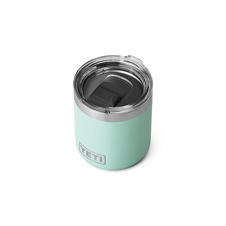 YETI RAMBLER 10 OZ STACKABLE LOWBALL 2.0, VACUUM INSULATED, STAINLESS STEEL WITH MAGSLIDER LID, SEAFOAM