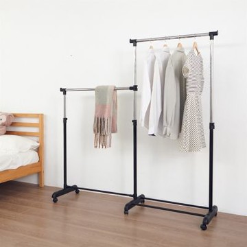 【H&R安室家】雙桿可收合衣桿 曬衣架 掛衣架 HG62J