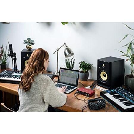 Focusrite Scarlett 4i4 4x4 USB Audio   Midi Interface with Updated 2021 Version Bundled Innovative Music Software And Adjustable Suspension Boom Arm  