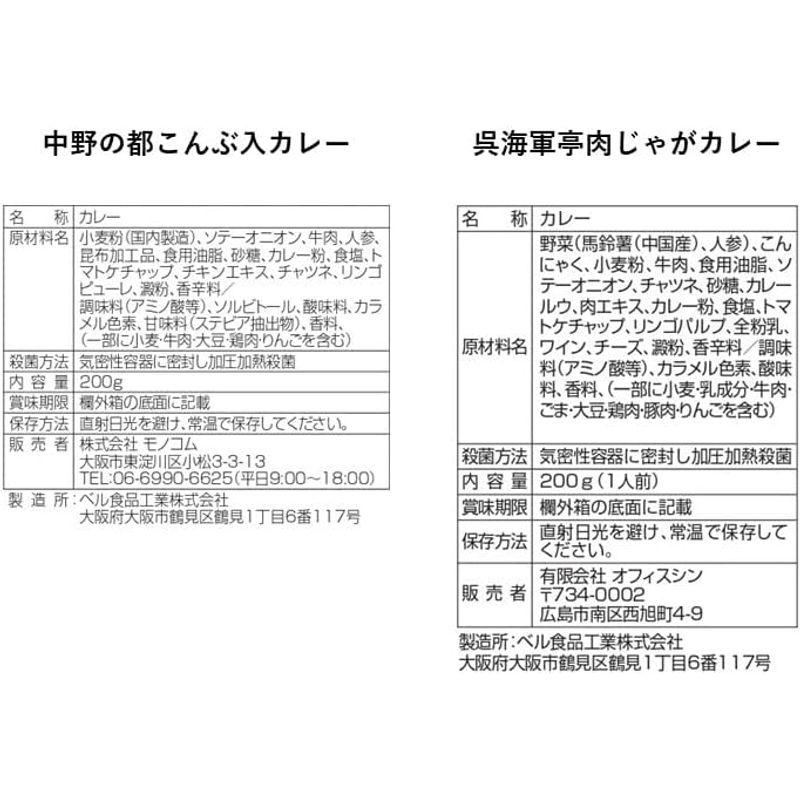 ベル食品工業 レトルトカレー ご当地カレー 西日本 詰合せ 人気 6食 セット