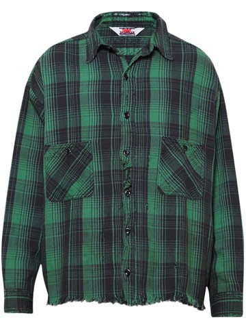 SAINT MXXXXXX - checked cotton shirt - men - Cotton - M - Green