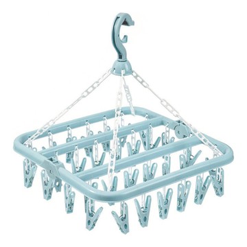 喵汪森林 32夾多功能防風曬衣架  展開32 x 32 x 33.5cm  北歐藍