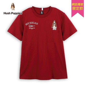 Hush Puppies T恤 男裝經典品牌英文刺繡狗短袖T恤