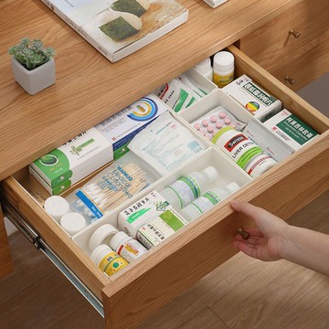 家用抽屜收納分隔整理盒桌面分類儲物盒化妝品廚房收納盒