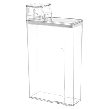 iSFun 廚房收納方型透明五穀雜糧密封罐 1.2L  1個  20 x 13 x 6cm  透明色