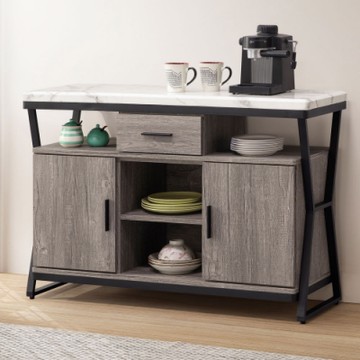 Homelike 喜家居仿石紋4尺餐櫃(2050)-120x40x82cm