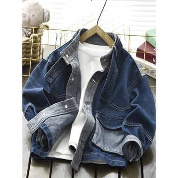 春秋款中大童立領夾克上衣外套