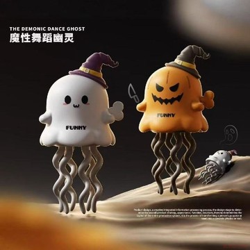 精選好物🌈跨境爆款魔性跳舞幽靈玩具慣性回力南瓜人解壓萬聖節玩具新款懷舊