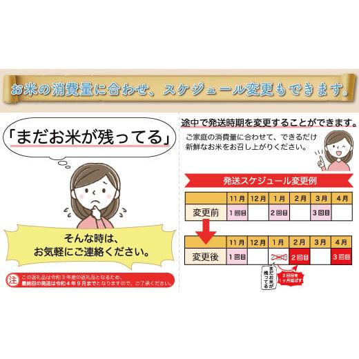 ふるさと納税 山形県 鮭川村 ＜令和5年産＞ 鮭川村産 はえぬき  定期便 60kg （20kg×２ヶ月間隔で3回お届け）