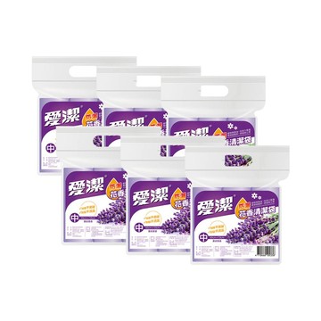 愛潔 防漏花香清潔袋500g (中-薰衣草) -6入組【居家生活便利購】