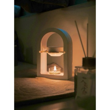 浪漫金色拱門精油香薰爐 融蠟爐 燭台 香薰爐 淨化 薰香爐 精油 蠟燭薰香 薰香