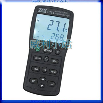 【威利小站】泰仕TES-1314 TES1314 K.J.E.T.R.S.N. 溫度錶溫度計雙組多功能數字溫度表