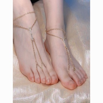 ✨限時下殺✨沙灘性感腳鏈純慾玉足網紅民族風純慾女新款女式小衆設計性感高級