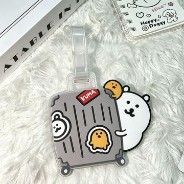 ✨桃園出貨✨卡通動漫自嘲熊可愛亞克力行李牌旅行箱包託運登機牌掛件標示牌