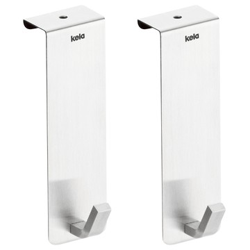 kela Colgar不鏽鋼門板掛勾  2個  銀色