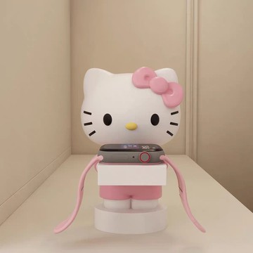 台灣出貨💗可愛HelloKitty貓咪 適用蘋果華爲款 手錶充電支架 智慧手錶充電底座 生日禮物 桌面擺件