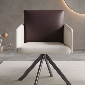 公司貨 免運 輕奢餐椅家用辦公旋轉椅咖啡廳洽談椅會議椅電腦桌皮藝椅 快速發貨