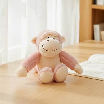 療癒絨毛公仔鑰匙圈 猩猩-粉