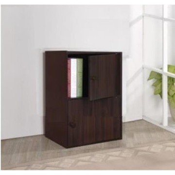 【好傢俱】二層門櫃 - 胡桃/藍色 雙色