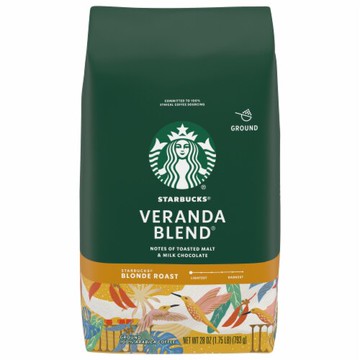Starbucks Ground Coffee Blonde Roast Veranda Blend 28 oz