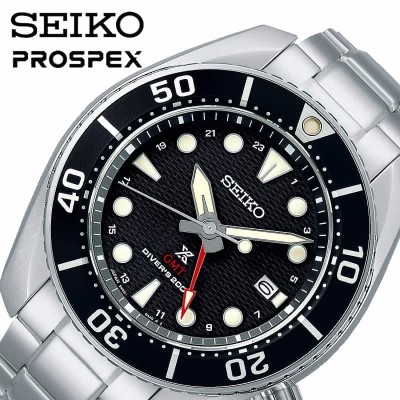 セイコー SEIKO 腕時計 メンズ SBPK003 プロスペックス ダイバースキューバ DIVER SCUBA GMT ソーラー（5K65） ブラックxシルバー アナログ表示