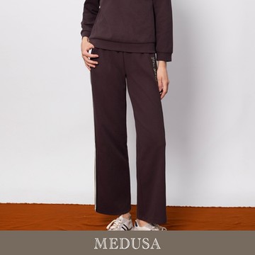 現貨【MEDUSA 曼度莎】星星 Happy 水鑽運動長褲（M-XL）｜女休閒褲 女運動褲