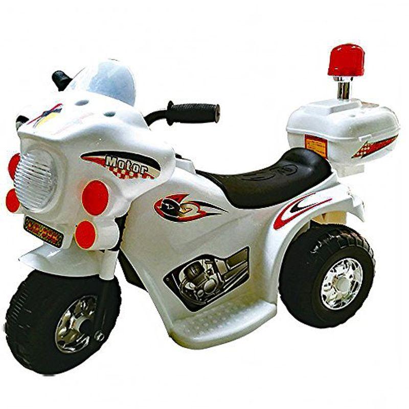 電動 乗用 ポリスバイク LQ白   乗用バイク   充電式   子供用   LQ-998-WH   ###乗用バイクLQ-998白###