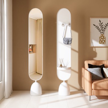 熱門爆品！！（萬人回購）北歐落地穿衣鏡客廳臥室家用角落全身鏡可旋轉極簡網紅輕奢試衣鏡