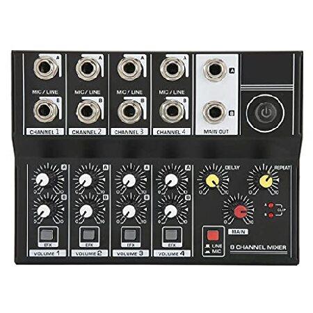 LHLLHL Mixer Audio Portable 8-channel Stereo Audio Sound Mixer Microphone Amplifier Console Dj