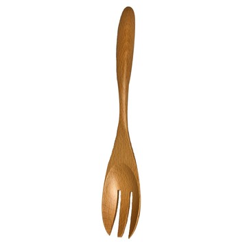 上龍 雅楓原木沙拉叉 南洋高級實木 堅硬耐用 天然木紋 料理專用  原木色  1支