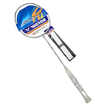 VICTOR 勝利體育 神速AURA SPEED 羽球拍 亮銀色 高強度韌碳纖維+奈米樹脂 框材質 高彈性碳纖維+反發碳管+6.8 Shaft  ARS-SYN  1個