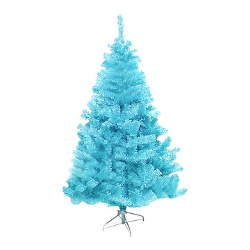 耶誕豪華版冰藍色聖誕樹 不含飾品 附IC控制器 100燈LED燈藍白光1串  冰藍色  120cm