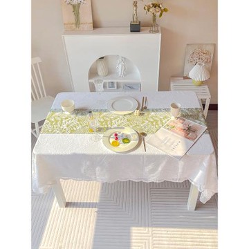 桌旗防水防油美式田園ins風小清新餐桌電視柜茶幾餐邊柜裝飾墊布