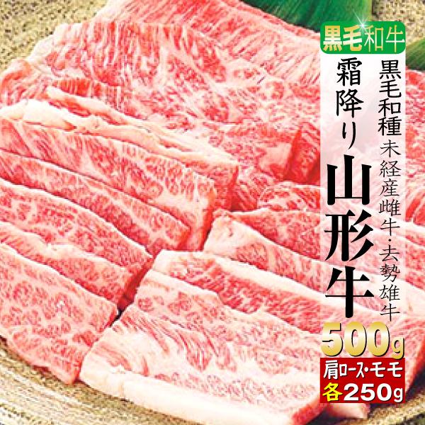 肉 牛肉 牛モモ 牛肩ロース ギフト 500g 焼き肉 山形牛