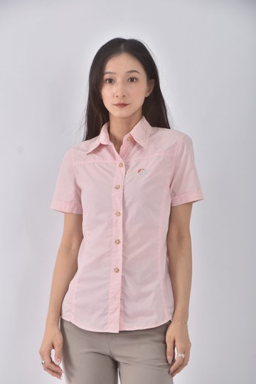 (S) lowe alpine粉色短袖上衣