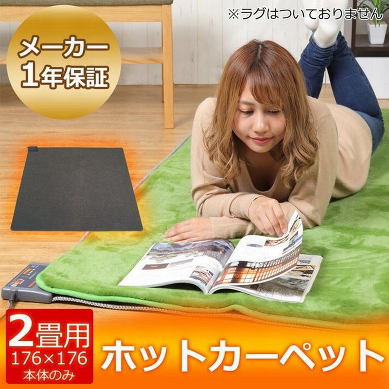 ホットカーペット 2畳 本体 電気カーペット 一人用 176 176cm Teknos テクノス Twa 00b 折り畳み収納可能 フローリング 通販 Lineポイント最大0 5 Get Lineショッピング