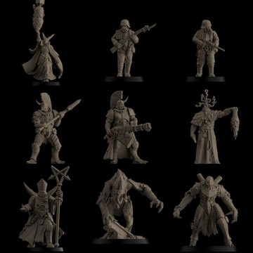 【台灣出貨】✨免運 戰棋GK【異端軍團】跑團棋子 戰壕十字軍3D打印樹脂白模素模 WG14