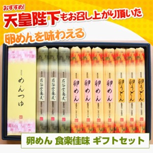 送料無料 卵麺 めん 食楽佳味 ギフトセット（化粧箱）卵めん 卵うどん そば のしOK   贈り物 グルメ ギフト お歳暮