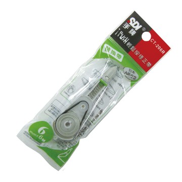 【SDI 手牌】i-PUSH 輕鬆按 修正帶 替換帶 替芯 6mm x 6M 10個入/盒 CT-206R
